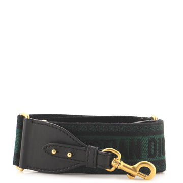 Christian Dior Logo Shoulder Strap Embroidered Canvas
