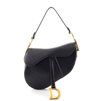 Christian Dior Saddle Handbag Leather Medium