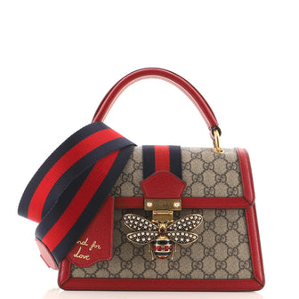 Gucci Queen Margaret Top Handle Bag GG Coated Canvas Small