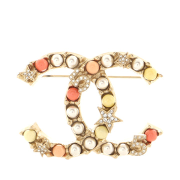 Chanel No.5 Star CC Brooch Metal with Crystals, Faux Pearls and Resin