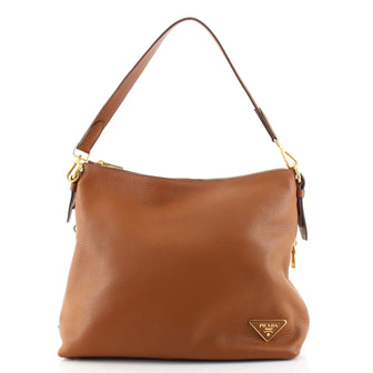 Prada Side Zip Hobo Vitello Daino Large
