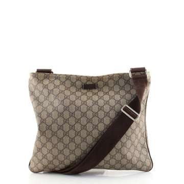 Gucci Zip Top Messenger Bag GG Coated Canvas Large