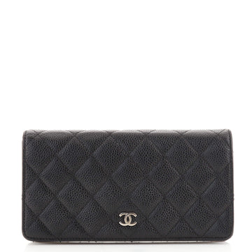 Chanel L-Yen Wallet Quilted Caviar