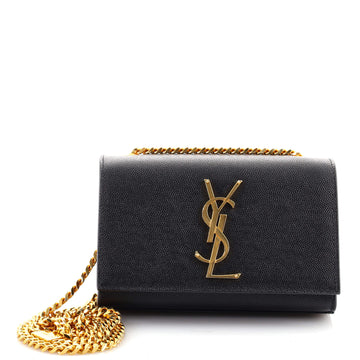Saint Laurent Classic Monogram Crossbody Bag Grainy Leather Small