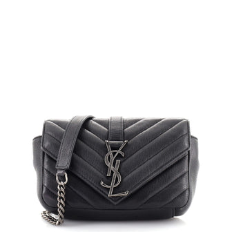 Saint Laurent Classic Monogram Crossbody Bag Matelasse Chevron Leather Baby