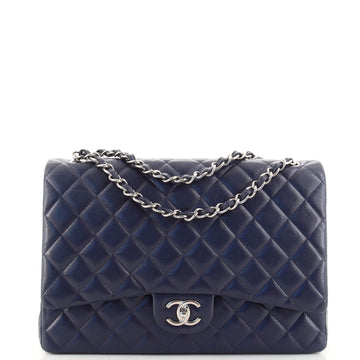 Chanel Classic Double Flap Bag Quilted Caviar Maxi