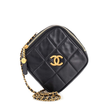 Chanel Diamond Chain Crossbody Bag Quilted Lambskin Small