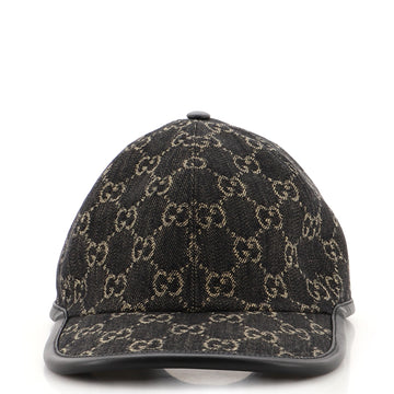 Gucci Baseball Cap GG Denim with Leather