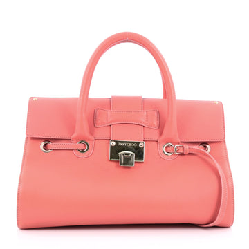 Jimmy Choo Rosalie Convertible Satchel Leather Medium Pink