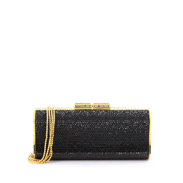 Judith Leiber Minaudiere Crystal Long Black
