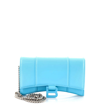 Balenciaga Hourglass Chain Wallet Leather