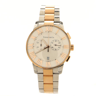 Tiffany & Co. Atlas Dome Chronograph Automatic Watch Stainless Steel and Rose Gold 42
