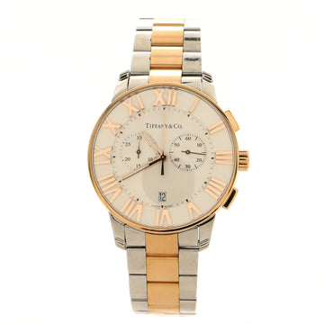 Tiffany & Co. Atlas Dome Chronograph Automatic Watch Stainless Steel and Rose Gold 42