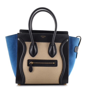 Celine Tricolor Luggage Bag Leather Micro