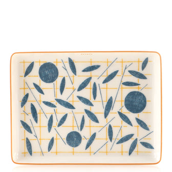 Hermes A Walk In The Garden Sushi Tray Printed Porcelain