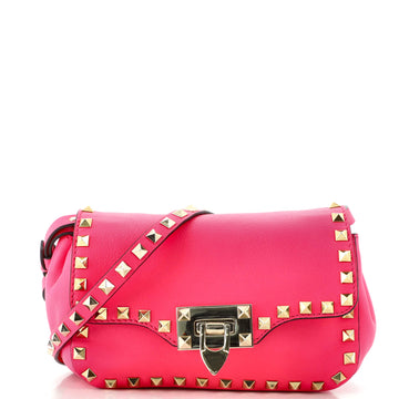 Valentino Rockstud Flip Lock Flap Bag Leather Mini