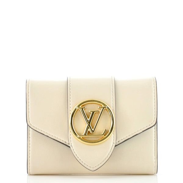 Louis Vuitton LV Pont 9 Compact Wallet, Beige, One Size