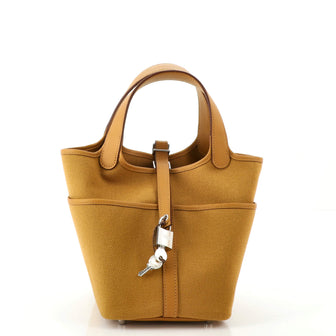 Hermes Cargo Picotin Lock Bag Canvas and Swift PM