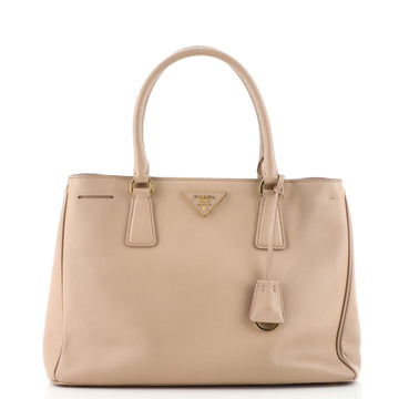 Prada Double Zip Lux Tote Saffiano Leather Medium