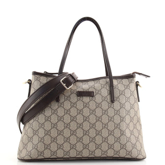 Gucci Convertible Zip Tote GG Coated Canvas Small