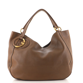 Gucci Twill Tote Leather Medium