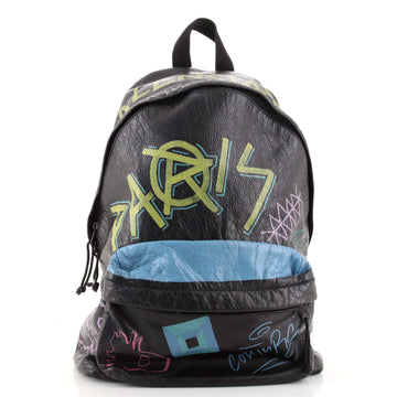 Balenciaga Explorer Graffiti Backpack Leather Large