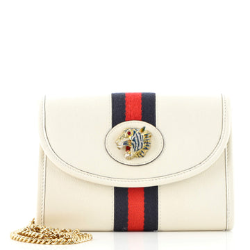 Gucci Rajah Web Chain Shoulder Bag Leather Mini