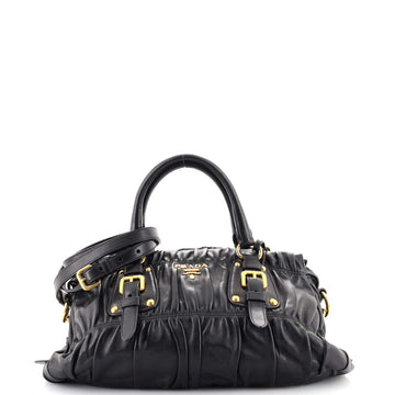 Prada Gaufre Convertible Satchel Nappa Leather Medium