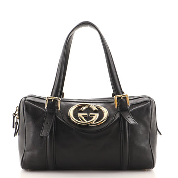 Gucci Britt Boston Duffle Bag Leather Small
