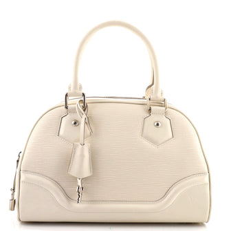 Louis Vuitton Montaigne Bowling Bag Epi Leather PM White 151627176