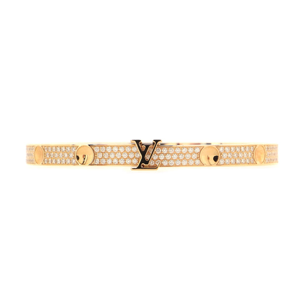 Louis Vuitton Empreinte Bangle Bracelet 18K Rose Gold and Pave Diamonds  Rose gold 15162717