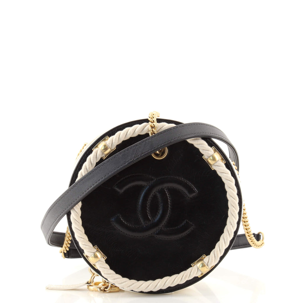 Chanel Half Circle Flap Black Caviar New in Box WA001