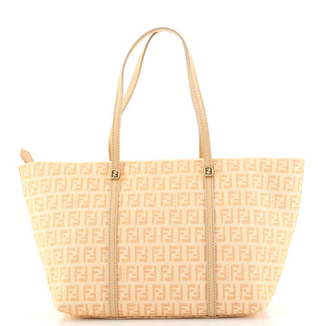 Fendi Zip Shopping Tote Zucchino Coated Canvas Small