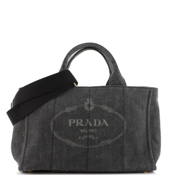 Prada Canapa Convertible Tote Denim Medium