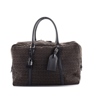 Fendi Vintage Zip Around Duffle Bag Zucchino Canvas Medium