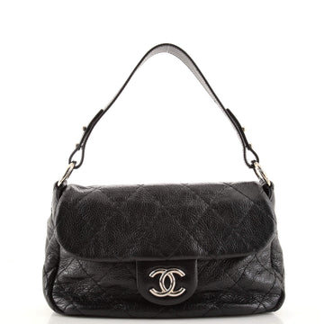 Chanel On the Road Flap Bag Quilted Leather Small