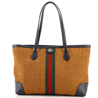 Gucci Ophidia Shopping Tote Straw Medium