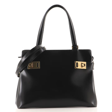 Salvatore Ferragamo Double Gancini Side Buckle Tote Leather Medium