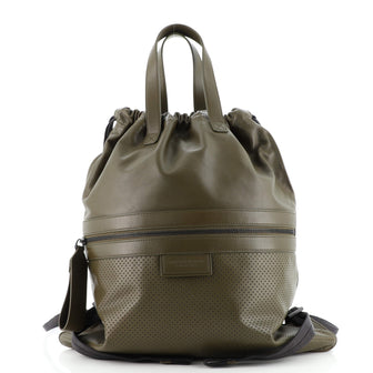 Bottega Veneta Drawstring Backpack Perforated Leather Large