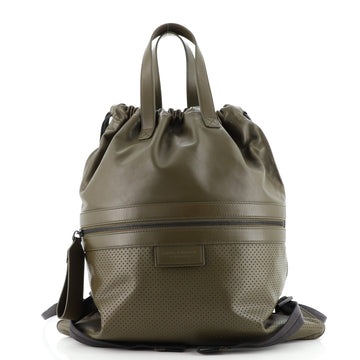 Bottega Veneta Drawstring Backpack Perforated Leather Large
