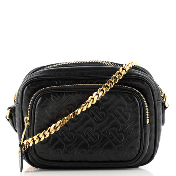Burberry Camera Bag Monogram Embossed Leather Small