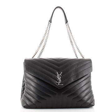 Saint Laurent LouLou Shoulder Bag Matelasse Chevron Leather Large