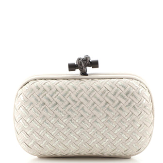 Bottega Veneta Box Knot Clutch Embroidered Intrecciato Nappa Small