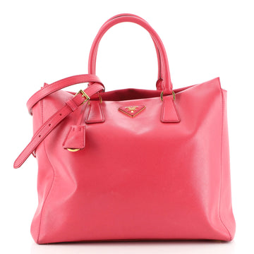 Prada Zip Convertible Tote Saffiano Leather Medium