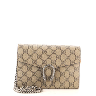Gucci Dionysus Chain Wallet GG Coated Canvas Small