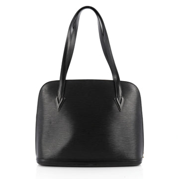 Louis Vuitton Lussac Handbag Epi Leather Black