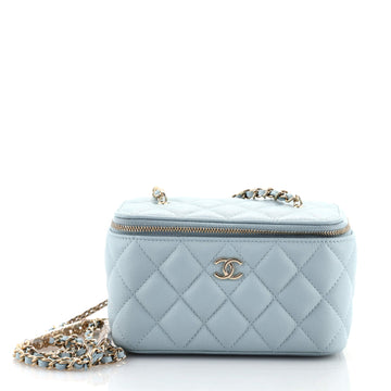 Chanel Classic Vanity Case with Chain Quilted Caviar Small