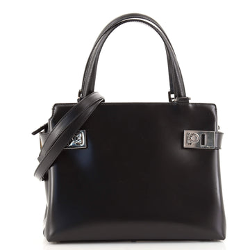 Salvatore Ferragamo Double Gancini Side Buckle Tote Leather Small