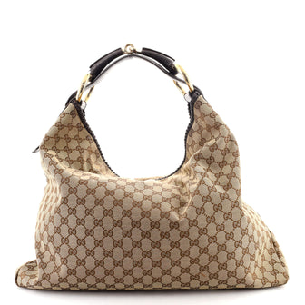 Gucci Horsebit Hobo GG Canvas Large