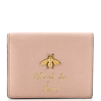 Gucci Animalier Flap Card Case Leather